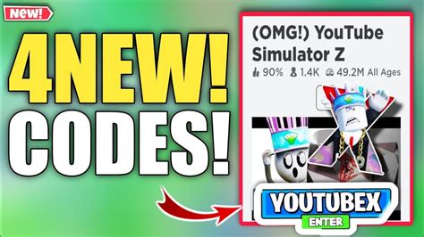 All New Working Codes For Youtube Simulator Z Codes Roblox Youtube Simulator Z Codes 2023