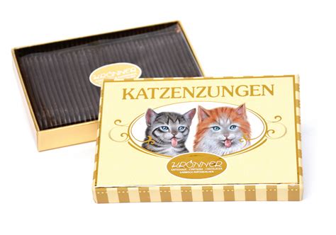 160 g Katzenzungen aus edler Zartbitter Schokolade. Confiserie ...