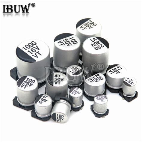 Pcs Smd Electrolytic Capacitor Aluminum V V V V V V Uf