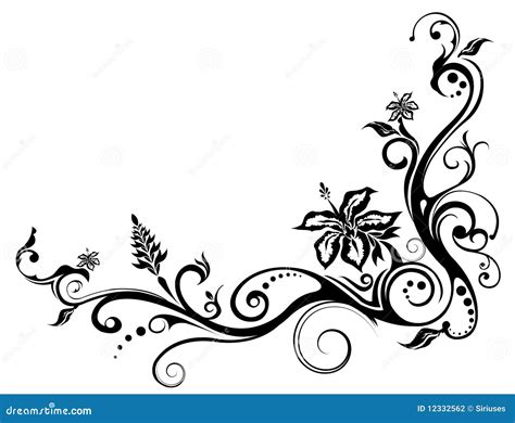 Flower Vine Outline Designs