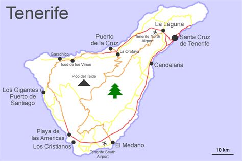 Map Of Tenerife Tenerife Tourist