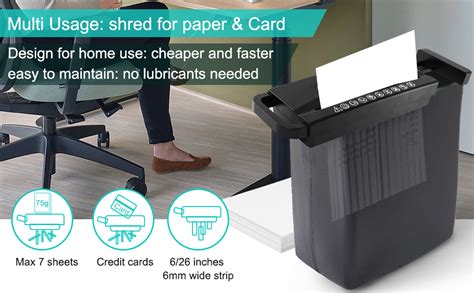 Excefore Paper Shredder Without Basket Portable Shredder With