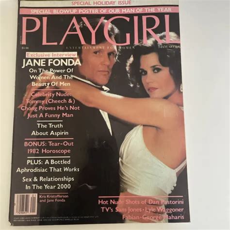 Playgirl January 1982 Jane Fonda Cheech And Chong Nude Holiday Issue £9