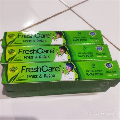 Jual Freshcare Press Relax Minyak Angin Kayu Putih Roll On Ml Fresh