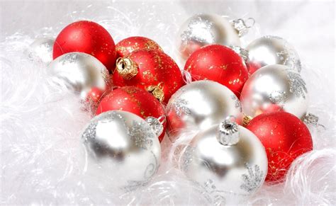 Wallpaper Christmas Decorations Balloons Different Bright