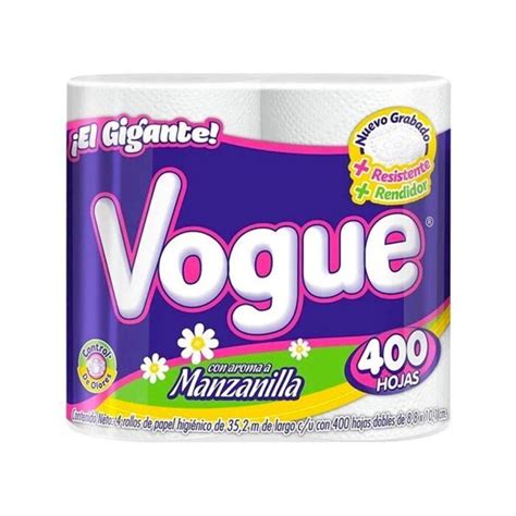 Papel Higienico Vogue C Manzanilla Hojas