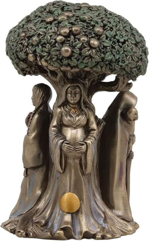 Ebros Celtic Sacred Moon Triple Goddess Mother Maiden Crone Under Tree