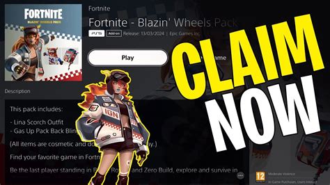 Fortnite How To Get New Blazin Wheels Pack Ps Plus Free Lina Scorch Outfit Youtube