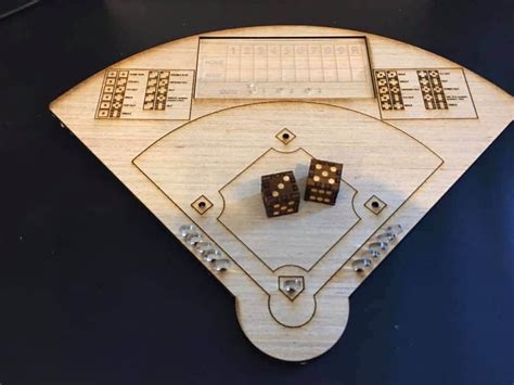 Baseball Dice Game Wood Laser Cutter Svg File Glowforge File Etsy Canada