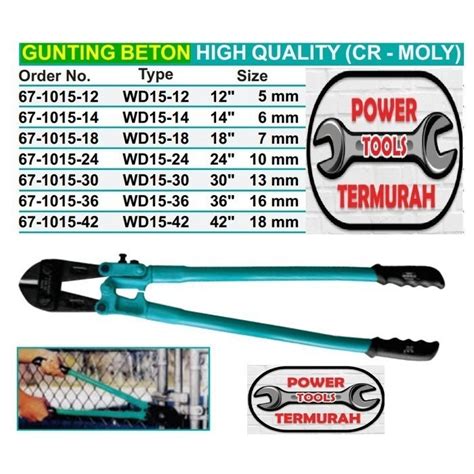 Jual Gunting Beton Wipro Bolt Cutter Gembok Rantai Besi Heavy Duty