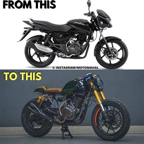 Modified Bajaj Pulsar Into CafeRacer By Nitro Street Cafe Racer Fz