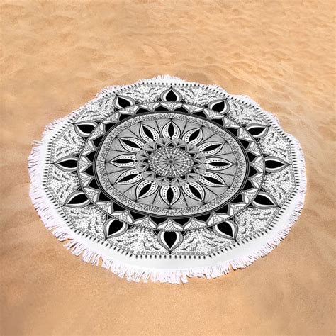 Life Circle Mandala Zendala Round Beach Towel For Sale By Shara Lee Round Beach Towels