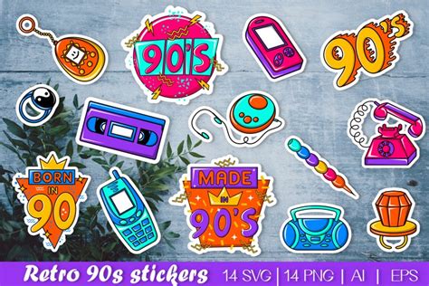 Retro S Stickers Png Vintage Sticker Bundle