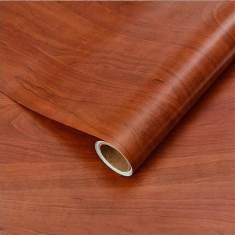 Papier peint Teak 40cm x 5m Papier peint auto adhésif vinyle Grain de