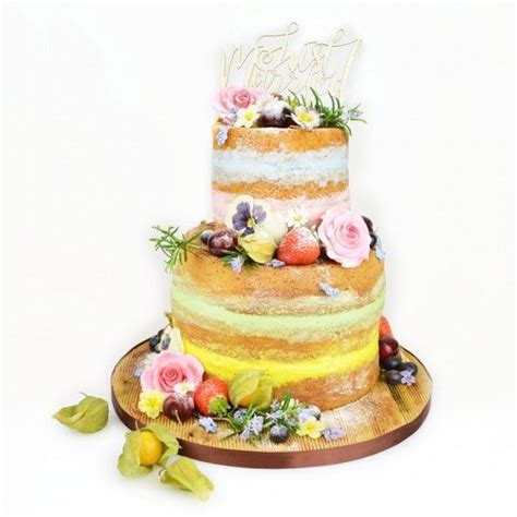 Colourful Naked Wedding Cake By The Craft Company Cake Savoury Cake