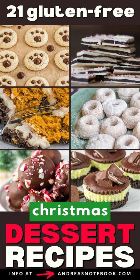 Twelve Christmas Desserts With Text Overlay That Reads 21 Gluten Free