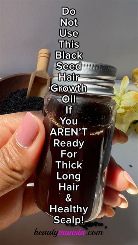 DIY Black Seed Hair Growth Oil Recipe Beautymunsta Free Natural