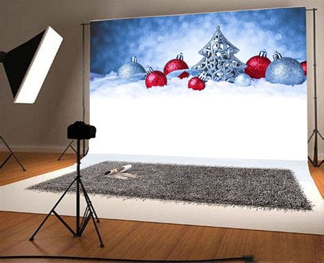 Mohome X Ft Backdrop Photography Background Red And Blue Christmas