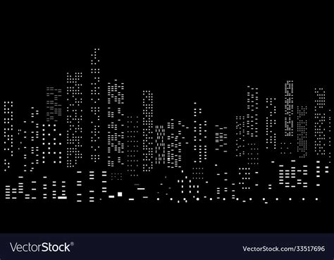 Seamless Night Cityscape Royalty Free Vector Image