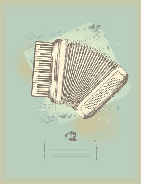 Akordeonu rysunek ilustracja wektor. Ilustracja złożonej z instrument ...