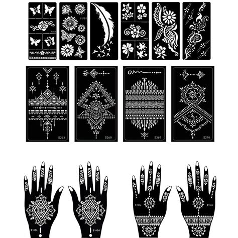 Buy Henna Tattoo Stencil Temporary Tattoo Temples Set Of Sheets