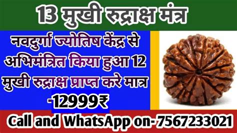 13 मुखी रुद्राक्ष मंत्र 13 Mukhi Rudraksha Mantra Navdurga