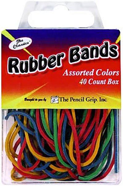 Box Of 40 Rubber Bands Assorted Colors