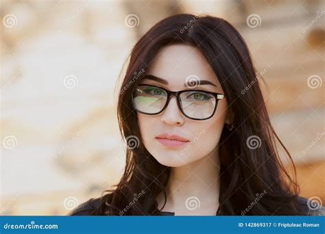 Concept Beautiful Eyes Beautiful Smile Vision Perfect Skin Portrait Of A Beautiful Girl With