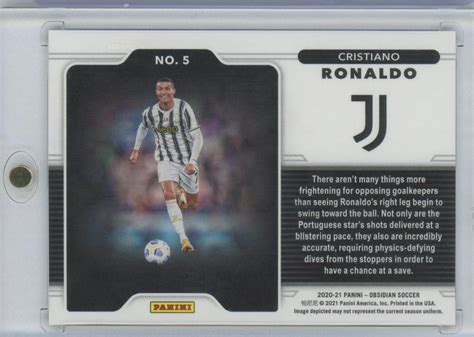 Mint Panini Obsidian Colorblast Cristiano Ronaldo