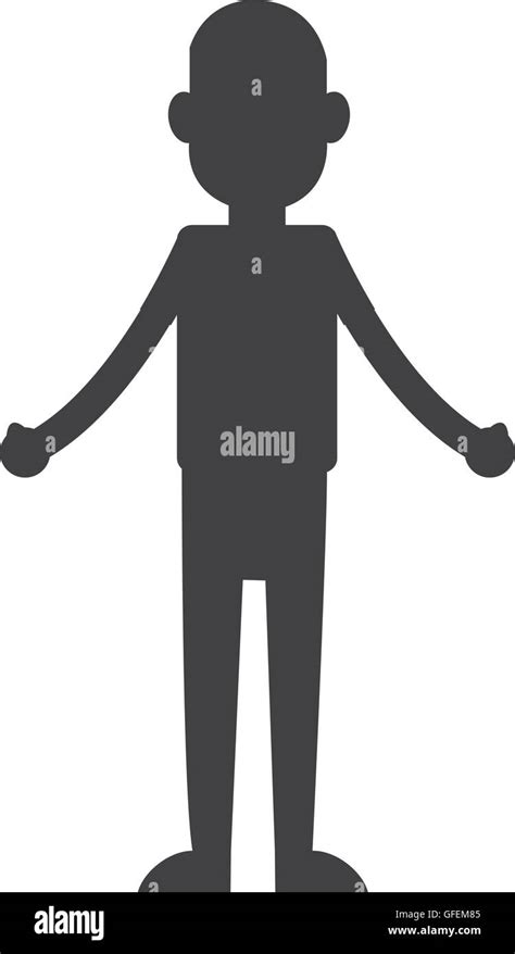 Man Standing Silhouette Icon Stock Vector Image Art Alamy