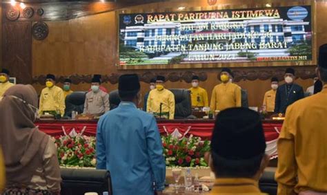 DPRD Tanjab Barat Gelar Rapurna Istimewa Memperingati HUT Kabupaten Ke