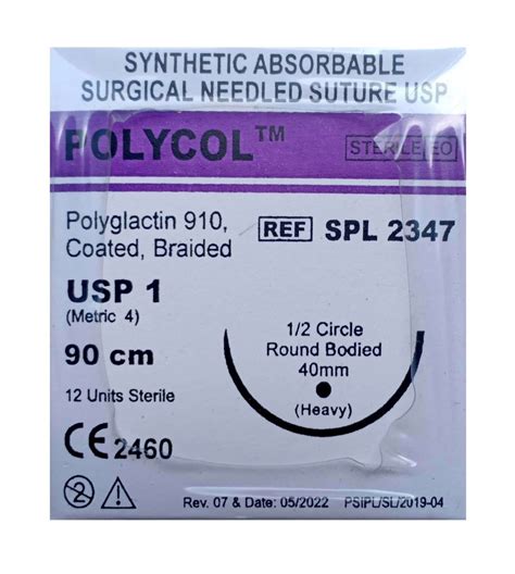 Stainless Steel Violet Polycol Spl Usp Synthetic Absorbable