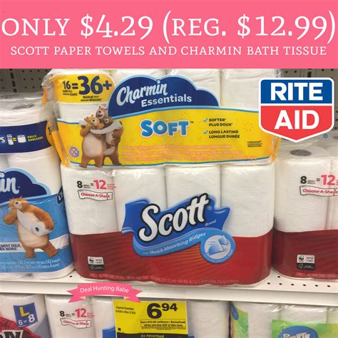 Regular Scott Paper Towels CHarmin Bath Tissue Rite Aid Deal Hunting Babe