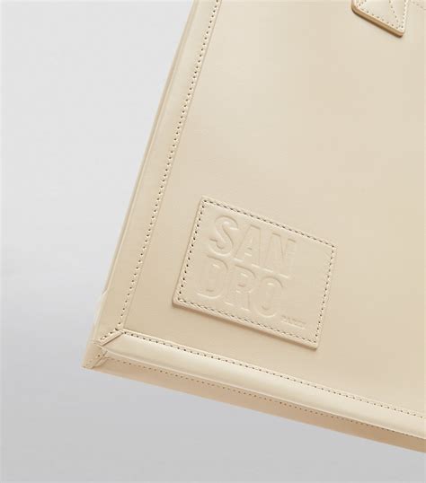 Womens Sandro Beige Leather Tote Bag Harrods Us