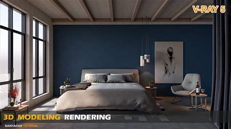 Vray 5 Sketchup Interior Realistic Render Settings Bedroom Gray Color 18 Youtube