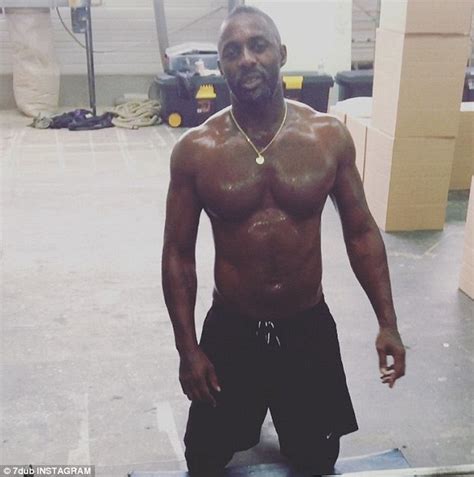 Shirtless Idris Elba Shows Off Rippling Muscles In Workout Video For