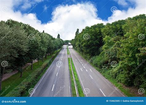 Motorway In The City Stock Image Image Of Road Hedge 15462305