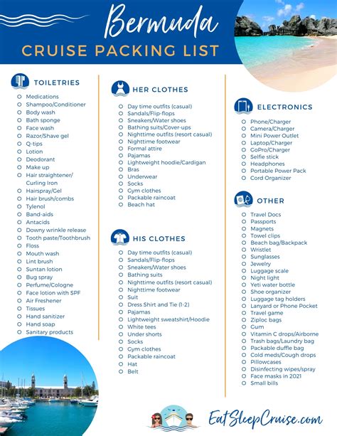 Bermuda cruise packing list | EatSleepCruise.com