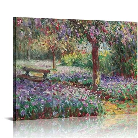 Nawypu Irises In Monets Garden 1900 By Claude Monet Canvas Wall Art