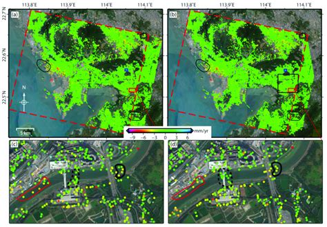 Mean Deformation Rate Maps For C Band With Two External Dems Srtm Arc