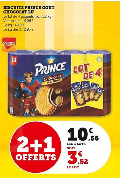 Promo Biscuits Prince Goût Chocolat Lu chez Super U iCatalogue fr