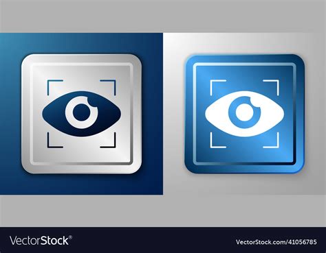 White big brother electronic eye icon isolated Vector Image