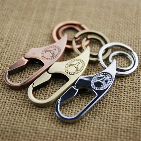 double loops carabiner keychain key ring wasit hanging key chain ...