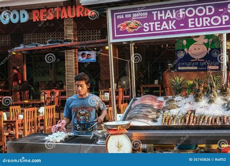 Seafood At The Night Market In Hua Hin Editorial Photo Image Of