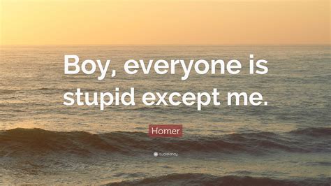 Homer Quote Boy Everyone Is Stupid Except Me”