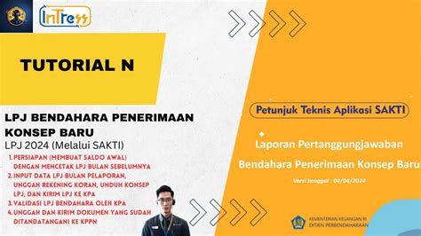 Tutorial Upload Lpj Bendahara Penerimaan Konsep Baru Melalui Sakti