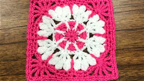 How To Crochet Flower Granny Square Youtube