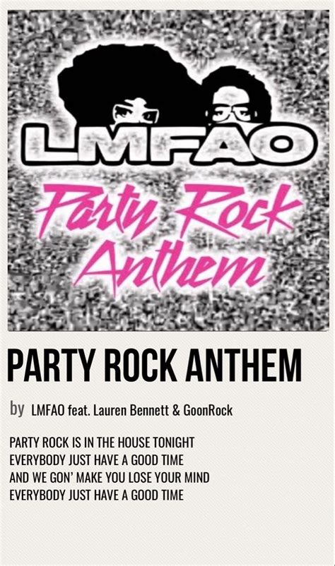 Lmfao Party Rock Anthem Ft Lauren Bennett Goonrock