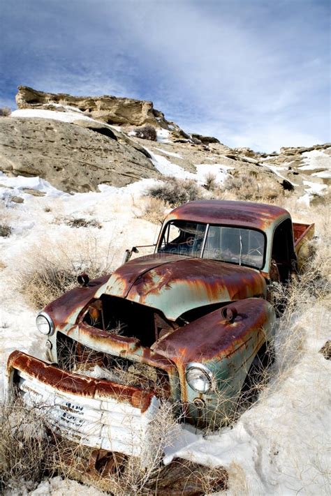 Abandoned Car In Snow Stock Photo - Image: 4264480