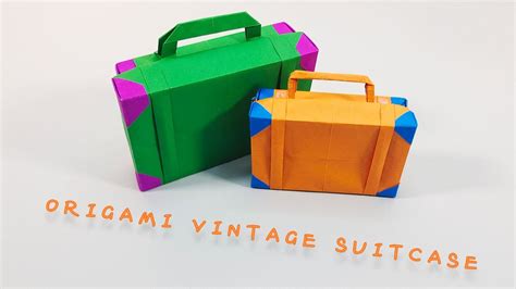 Diy Make Paper Suitcase Bags Origami Vintage Suitcase Bags Easy Paper